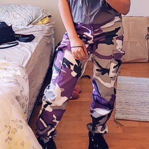 Purple army pants